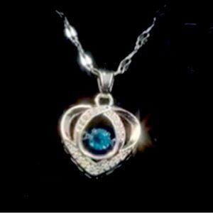Elegant Silver and Blue Pendant Necklace